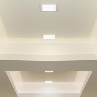 2Pack 18W LED Square Recessed Ceiling Flat Panel Down Light Ultra Slim Warm White