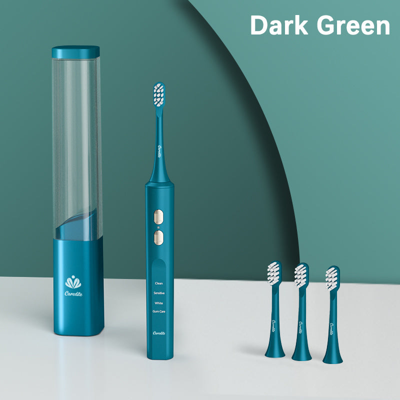 4 Cleaning Modes | 3 Intensity Levels | 45-Day Battery Life | Portable & Hygienic Design - Dark green