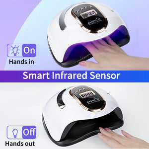 450W Professional LED UV Nail Lamp - Motion Sensor Fast Gel Polish Dryer for UK Salons & Home Use