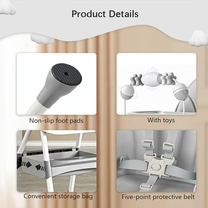 UBRAVOO Adjustable Multifunctional High Chair - Portable Baby Feeding Chair with Removable Tray & Safety Belt | UK