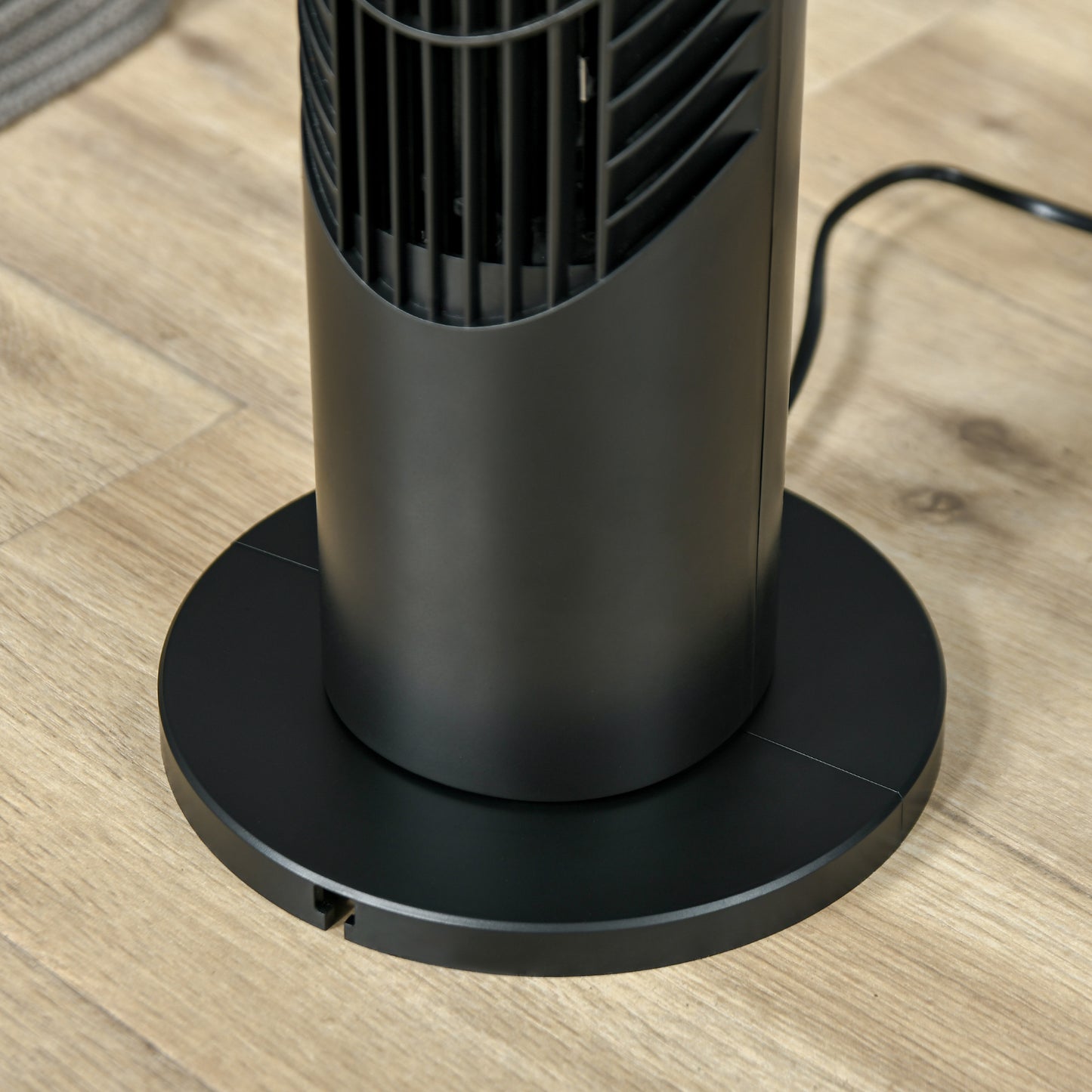 HOMCOM 31" Bladeless Tower Fan | 70° Oscillation, 37.8dB Quiet, 7.5H Timer, Remote Control — Black