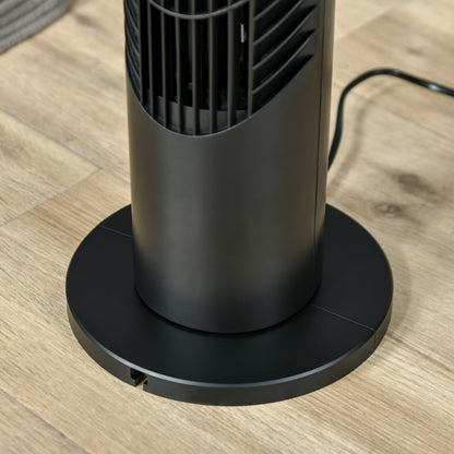 HOMCOM 31" Bladeless Tower Fan | 70° Oscillation, 37.8dB Quiet, 7.5H Timer, Remote Control — Black
