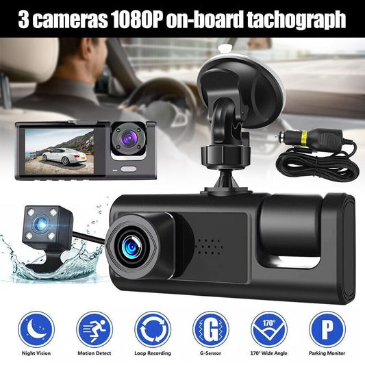 1080P Dual Lens Dash Cam with G-Sensor Front & Rear Car DVR Recorder