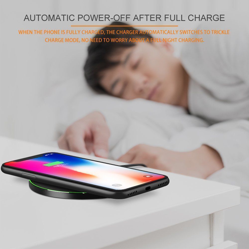 30W Fast Wireless Charger Stand – Qi-Certified Charging Pad for iPhone, Samsung, AirPods & All Qi-Enabled Devices – Slim, Case-Friendly, Type-C Port