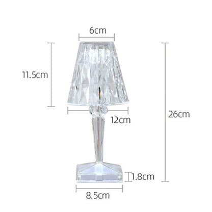 RGB Crystal Touch Table Lamp – Diamond Rose LED Bedside Light with Remote & USB/Rechargeable Modes | 16 Colours