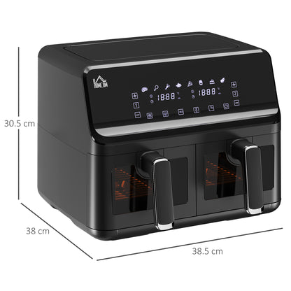 8L Dual Basket Air Fryer | 8-in-1 Digital Air Fryer Oven | 2500W | Silver