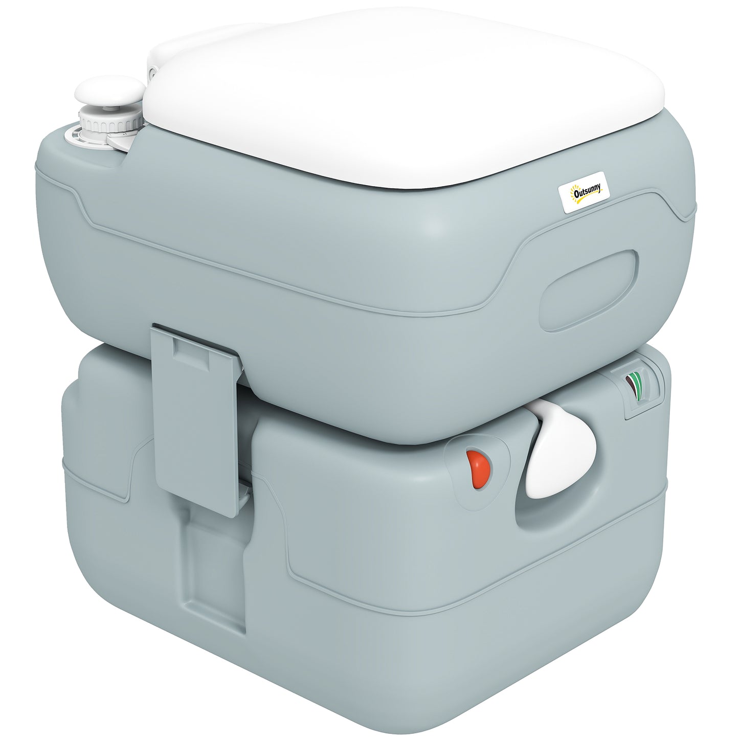 Outsunny 22L Portable Camping Toilet | Anti-Leak Travel Toilet