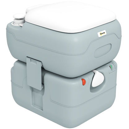 Outsunny 22L Portable Camping Toilet | Anti-Leak Travel Toilet