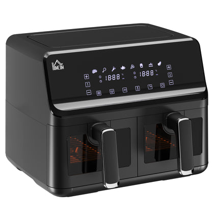 8L Dual Basket Air Fryer | 8-in-1 Digital Air Fryer Oven | 2500W | Silver