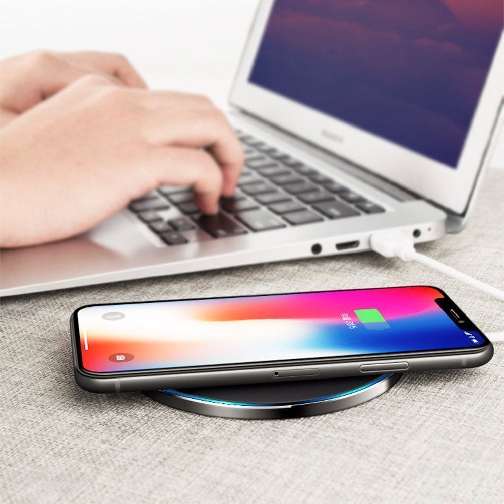 30W Fast Wireless Charger Stand – Qi-Certified Charging Pad for iPhone, Samsung, AirPods & All Qi-Enabled Devices – Slim, Case-Friendly, Type-C Port