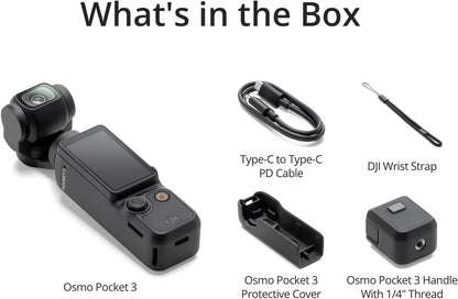 DJI Osmo Pocket 3 Vlogging Camera – 1" CMOS, 4K/120fps, 3‑Axis Stabilisation, Rotatable Touchscreen | Compact Video Camera | UK