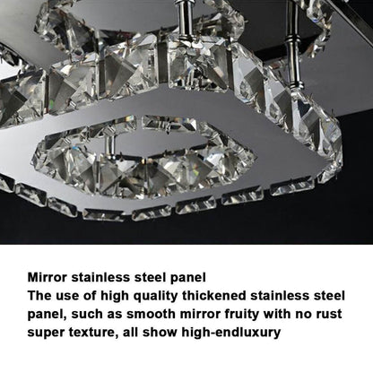 Crystal Ceiling Light LED Lamp | Modern Square Chandelier | Elegant Pendant Light for Living Room Hallway Bedroom