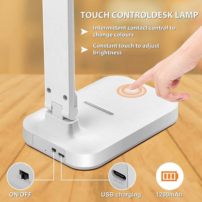 BICKON Multifunctional LED Desk Lamp – Flexible Touch Bedside Reading Lamp – Dimmable – UK