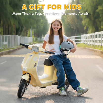 AIYAPLAY 24V kids electric motorbike in beige - product view 7