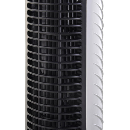 HOMCOM 31" Bladeless Tower Fan | 70° Oscillation, 37.8dB Quiet, 7.5H Timer, Remote Control — Silver