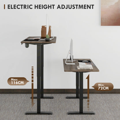 Vinsetto Electric Standing Desk | 72-116cm Adjustable Home Office Desk, Black