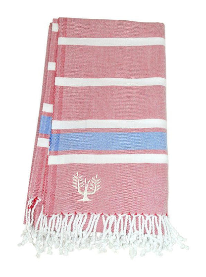 Hampton Hammam Towel | Pink-on-Pink | Wildash London