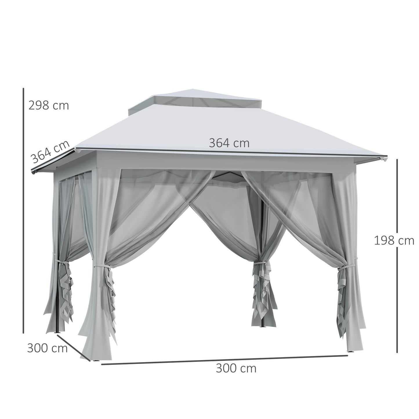 Outsunny canopy shelter with mesh sidewalls