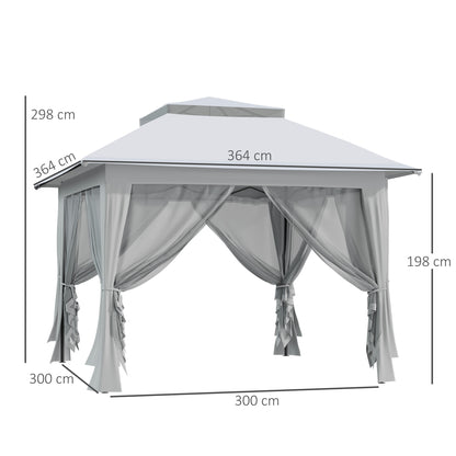 Outsunny canopy shelter with mesh sidewalls