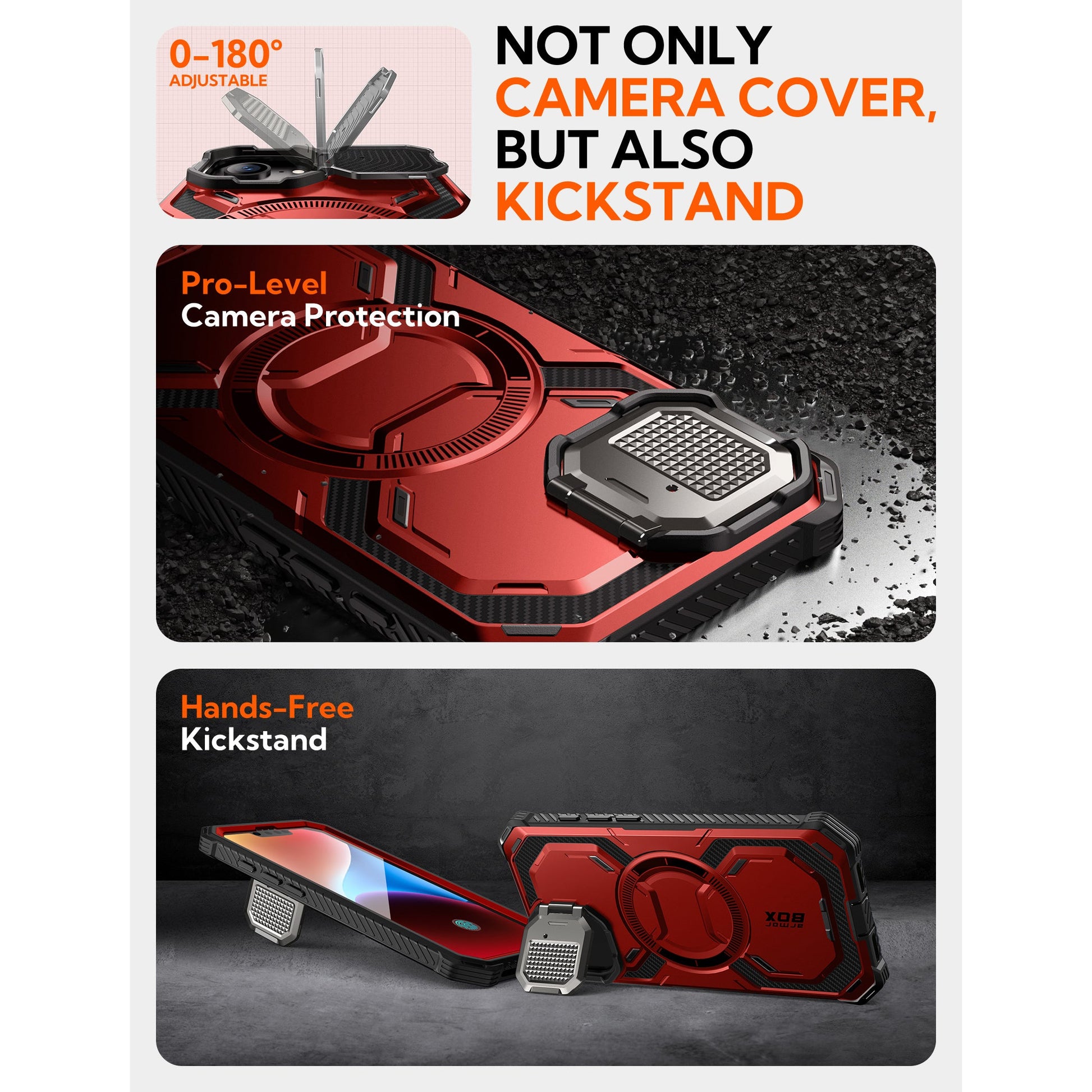 iPhone 16e (2025) Armorbox Case-Metallic Red