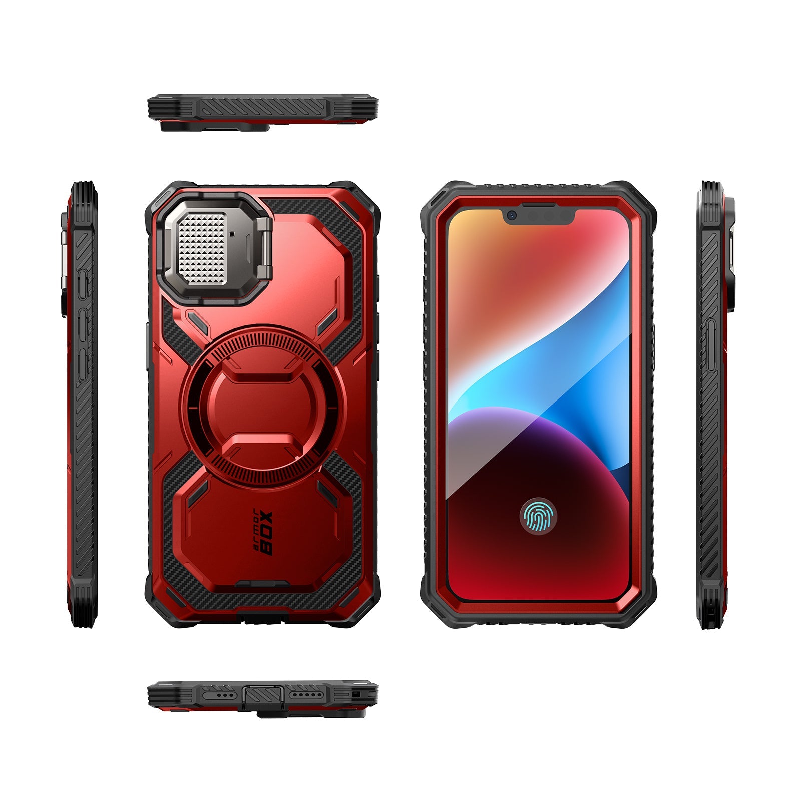 iPhone 16e (2025) Armorbox Case-Metallic Red