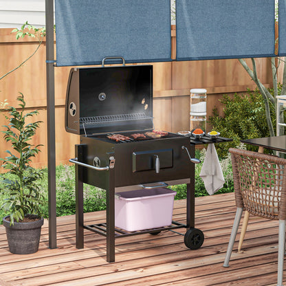 Outsunny Charcoal BBQ Grill | Adjustable Coal Pan