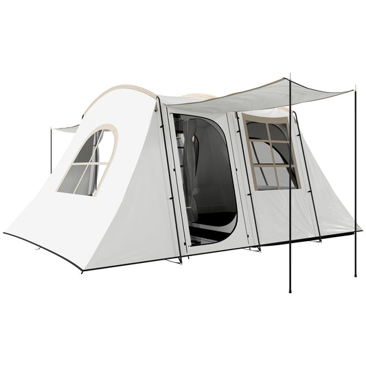 Outsunny 4 man tunnel camping tent with porch