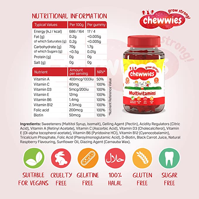 Kids Organic Sugar-Free Multivitamin Gummies – Chewwies®