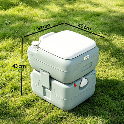 Outsunny 22L Portable Camping Toilet | Anti-Leak Travel Toilet