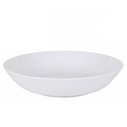 Salad Pasta Bowl,White Serving Soup Bowl Set,Porcelain Wide-Shallow Bowls Kitchen Housewarming Gift,Microwave Dishwasher Safe