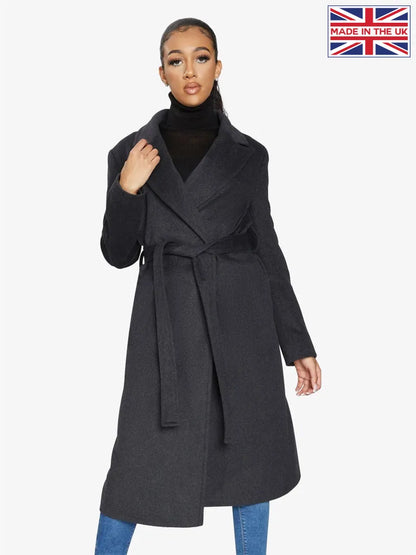 Belted Longline Duster Coat 2024 - Premium Italian Wool & Cashmere UK Winter Outerwear