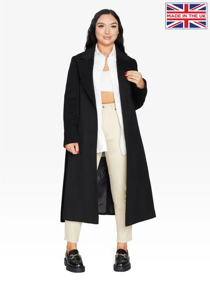 Belted Longline Duster Coat 2024 - Premium Italian Wool & Cashmere UK Winter Outerwear