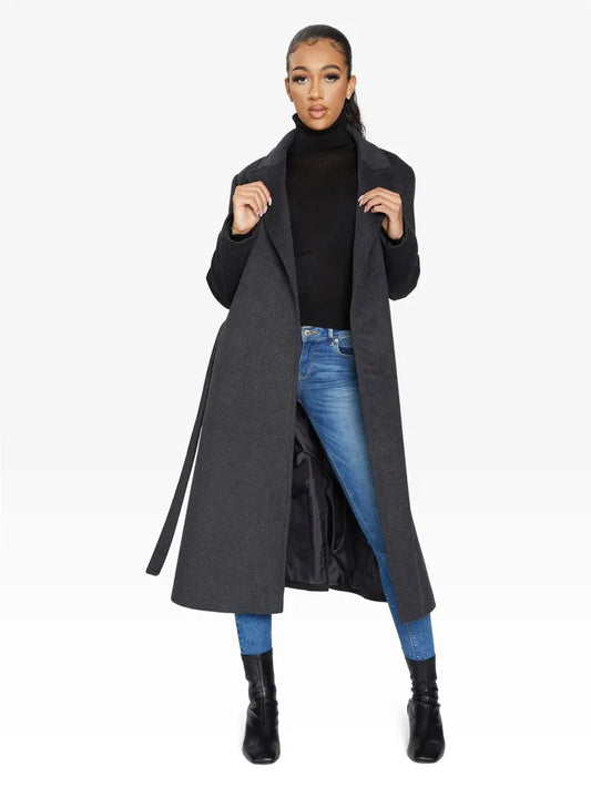 Belted Longline Duster Coat 2024 - Premium Italian Wool & Cashmere UK Winter Outerwear
