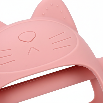Silicone Baby Teether – Cat‑Shaped Teething Toy with Textured Surface | BPA‑Free Baby Chewer | UK