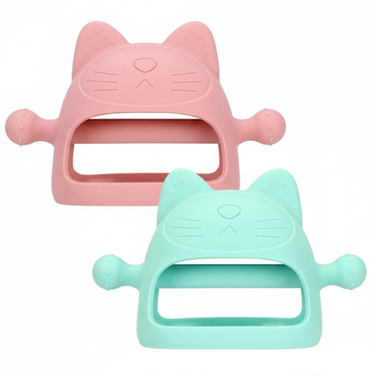 Silicone Baby Teether – Cat‑Shaped Teething Toy with Textured Surface | BPA‑Free Baby Chewer | UK