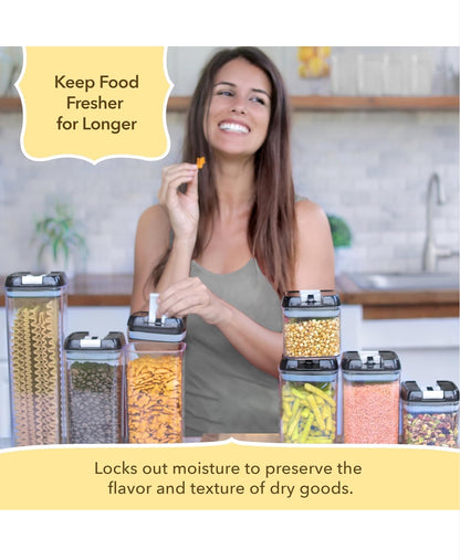 Simply Gourmet Food Storage Containers – Set of 4 BPA-Free Airtight Organisers for Kitchen – Perfect for Flour Sugar