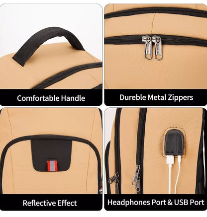 Della Gao Extra Large Laptop Backpack | 45L Anti-Theft | USB Charging Port | Fits 17.3" | Business & Travel
