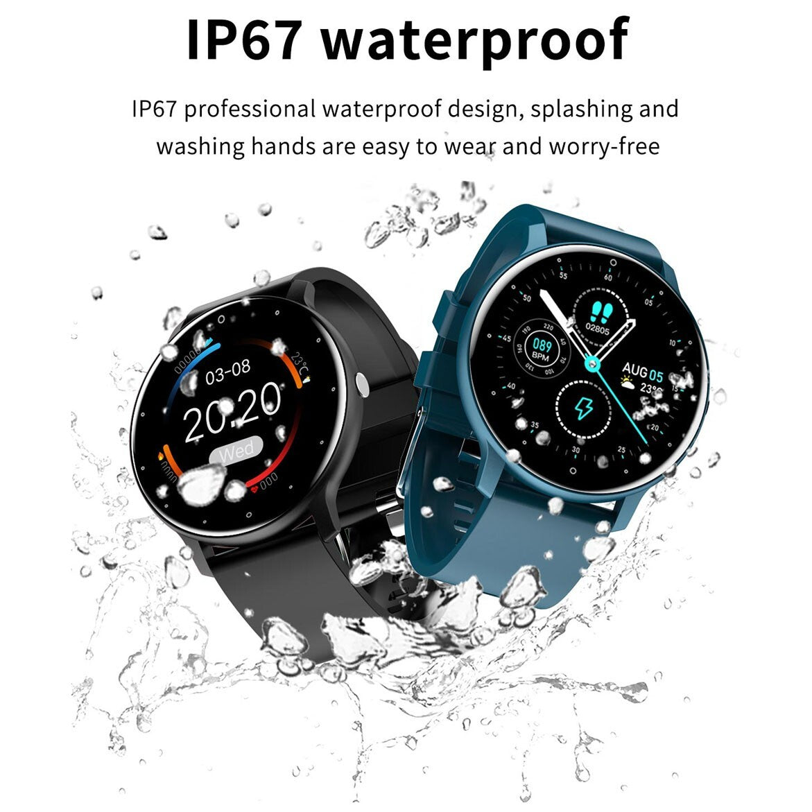 Smart Watch Fitness Tracker for iOS & Android – Heart Rate & Blood Pressure Monitor