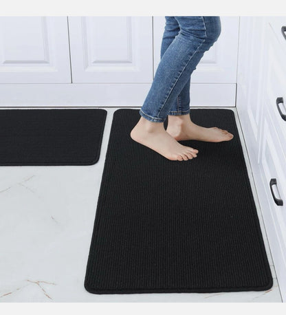 COSY HOMEER Kitchen Rugs 2 Pieces 51x76cm + 51x122cm Stain-Resistant Non-Slip