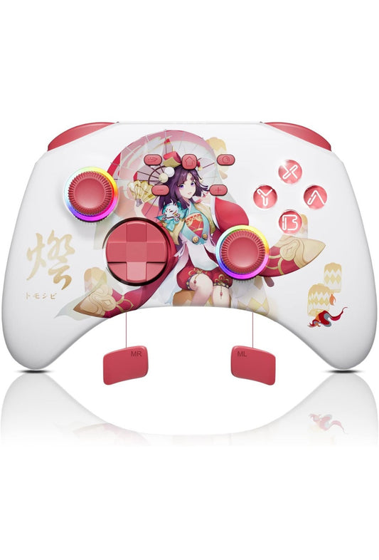 Mytrix White Bluetooth Pro Controller for iOS Android Switch PC Steam Deck