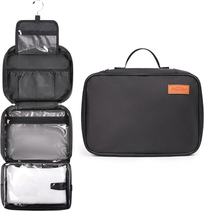Travel Toiletry Bag, Wash Bag for Women & Men, Hanging Portable Bag with Hook