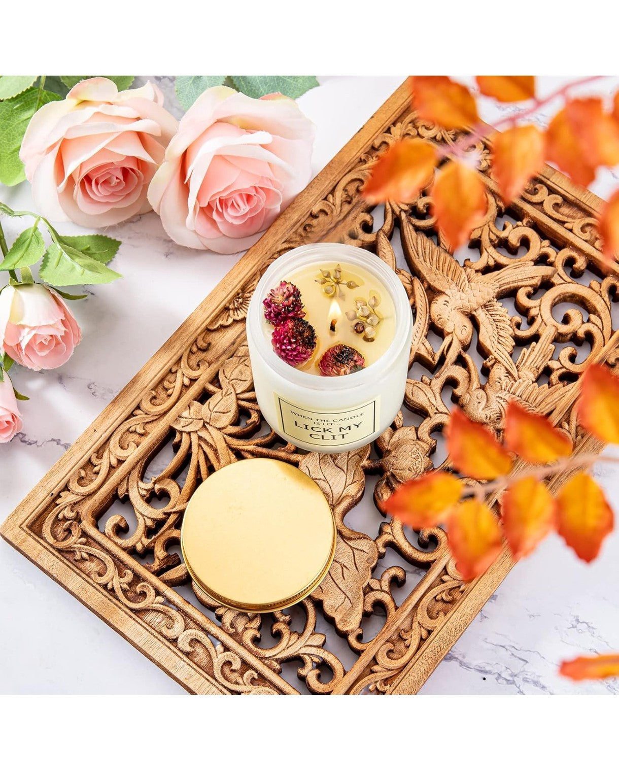 Rosemary Orange and Sage Scented Candle – Funny Birthday Gift for Wife or GF