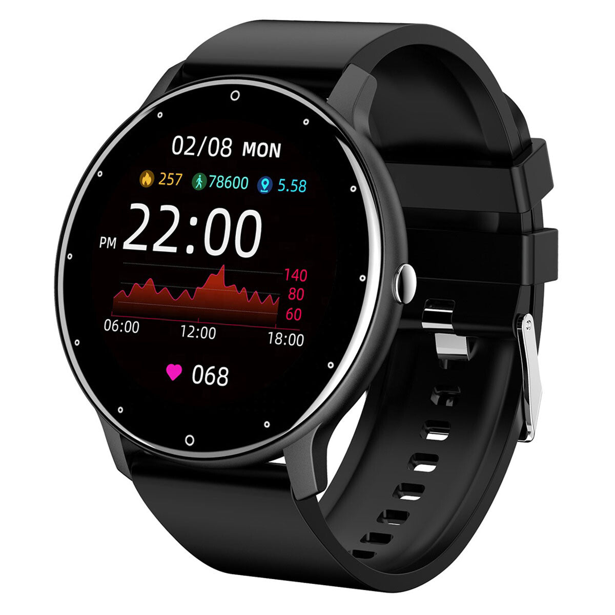 Smart Watch Fitness Tracker for iOS & Android – Heart Rate & Blood Pressure Monitor