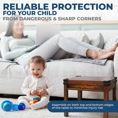 HOFFENBACH Baby Corner Protectors 12‑Pack – Child Safety Table Corner Guards / Edge Protectors