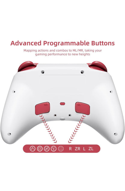 Mytrix White Bluetooth Pro Controller for iOS Android Switch PC Steam Deck