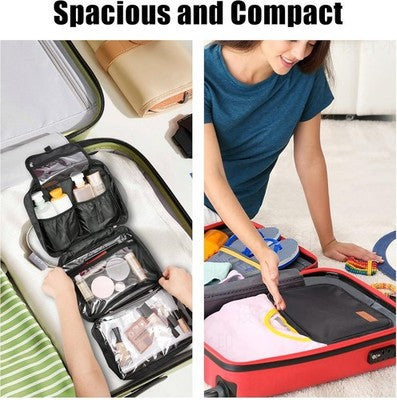 Travel Toiletry Bag, Wash Bag for Women & Men, Hanging Portable Bag with Hook