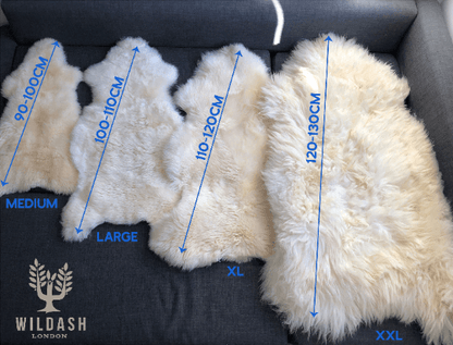British White Sheepskin Rug Sustainable & Eco-tanned | Large