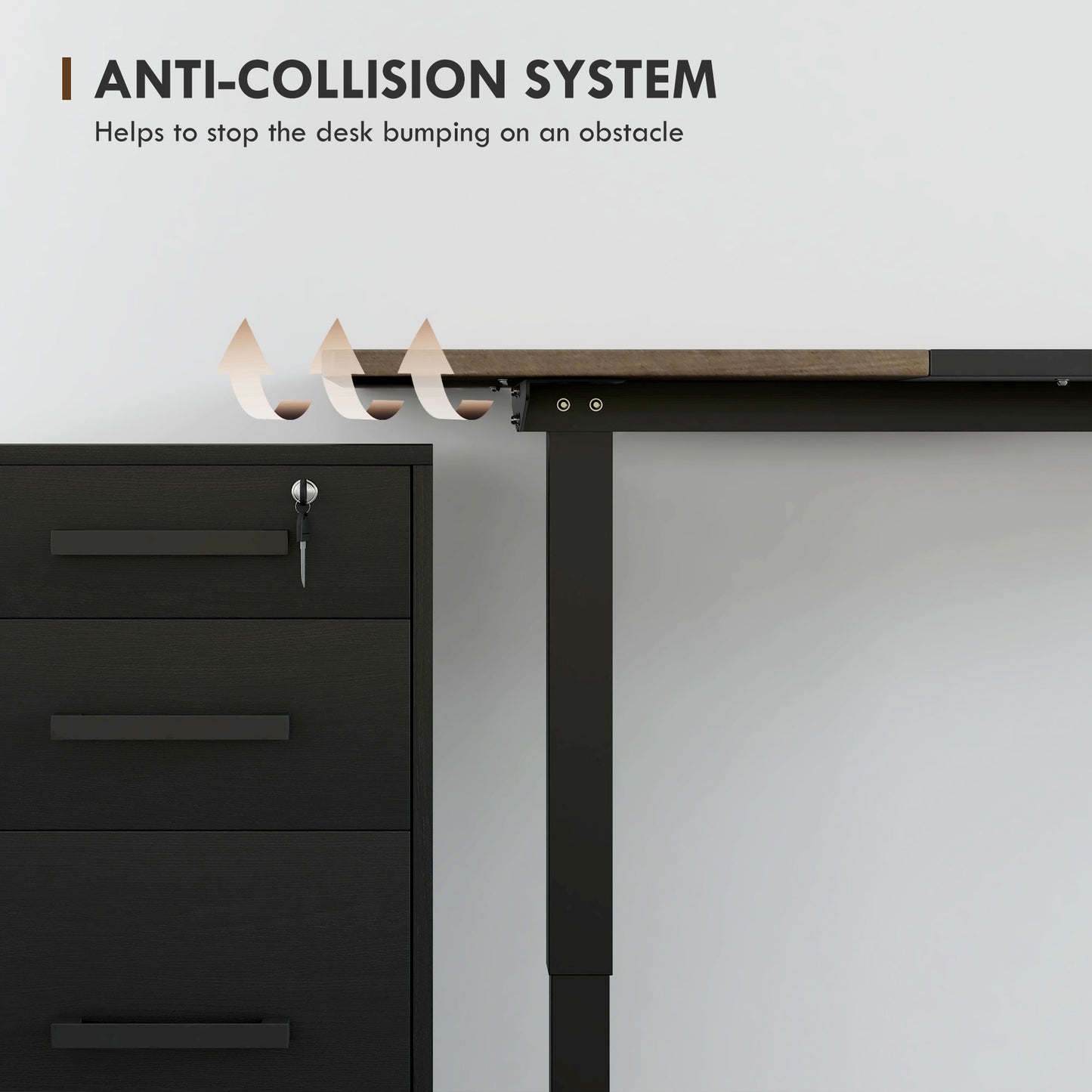 Vinsetto Electric Standing Desk | 72-116cm Adjustable Home Office Desk, Black