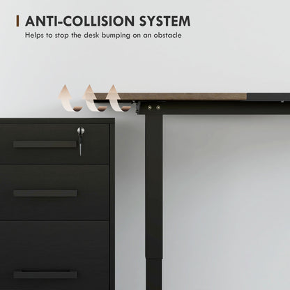 Vinsetto Electric Standing Desk | 72-116cm Adjustable Home Office Desk, Black