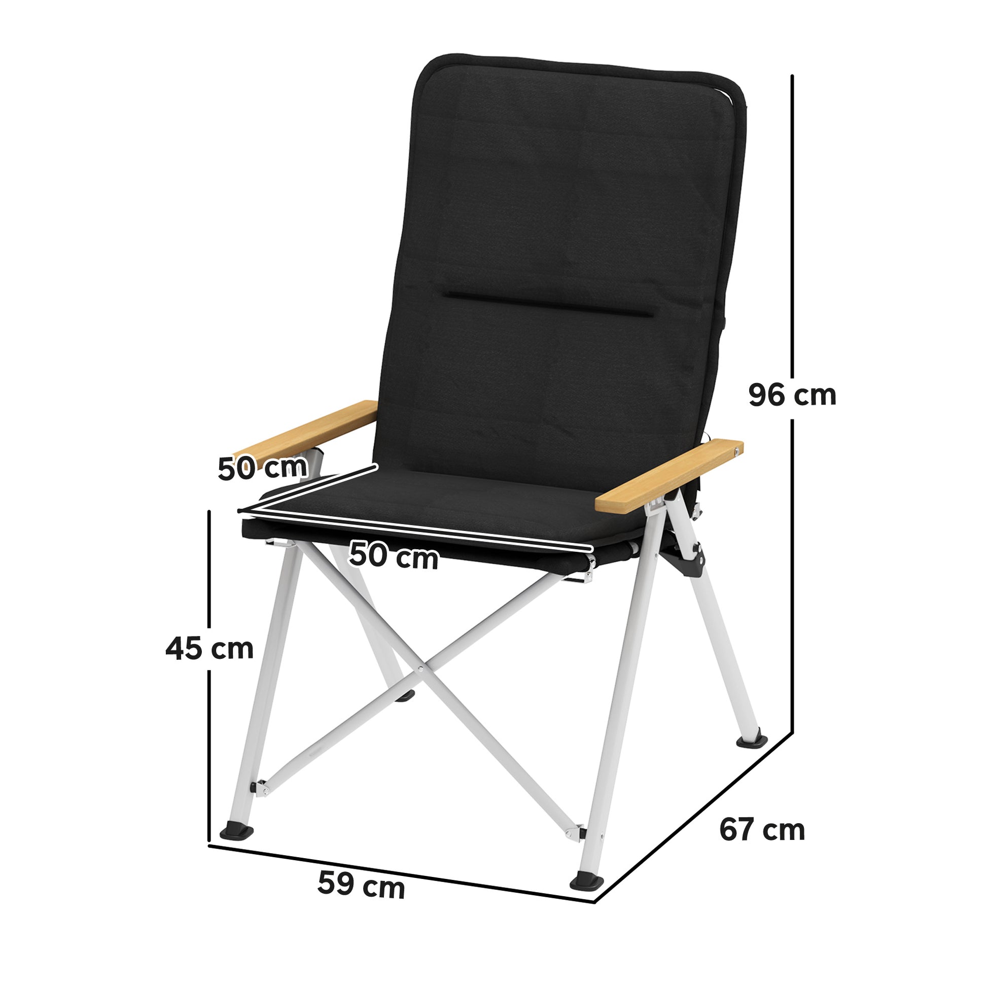 Portable camping chair for single person carrying